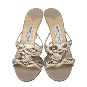 Vintage Jimmy Choo Snake Skin Slides Eur Size 36.5 (USA 5.5)
